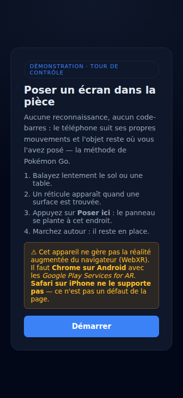 Aperçu de Poser un écran dans la pièce sur téléphone